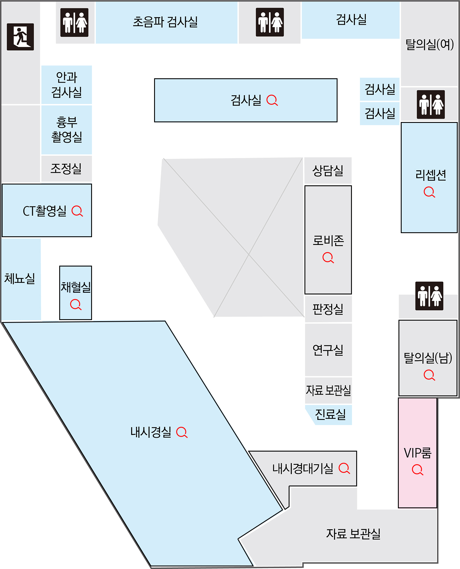 6층 건강증진센터 안내도